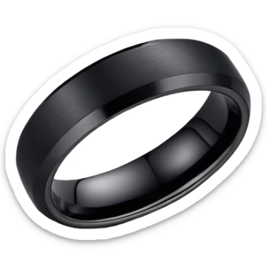 Romantic Masculine black engagement ring   sticker