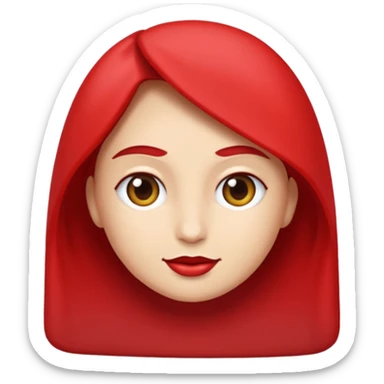 kadın kırmızı küpeli sarışın sticker