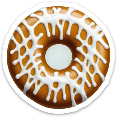 Caramel drizzle white donut sticker