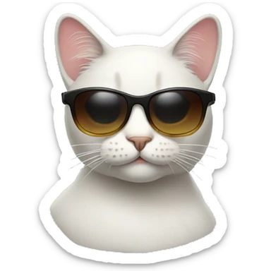 Cat with sunglasses sticker