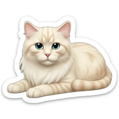 white Himalayan flame point cat sticker