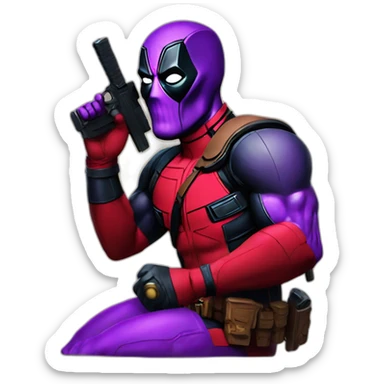 deadpool kills thanos sticker