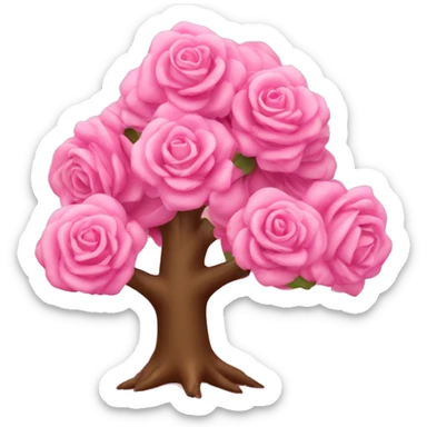 Árbol con pasos rosas sticker