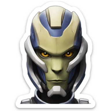 Turian from mass effect sticker