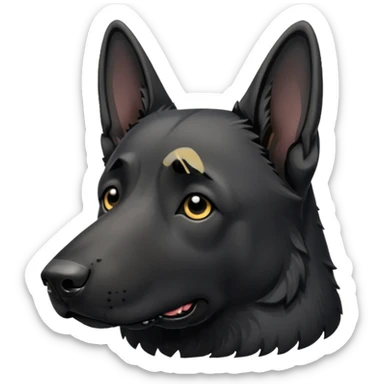 all black german shepherd saying ¨RIP¨ sticker