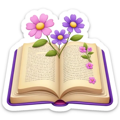 Open book in a girly style sticker