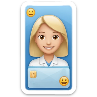 an employee’s card sticker