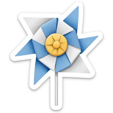 White pinwheel without a handle
 sticker