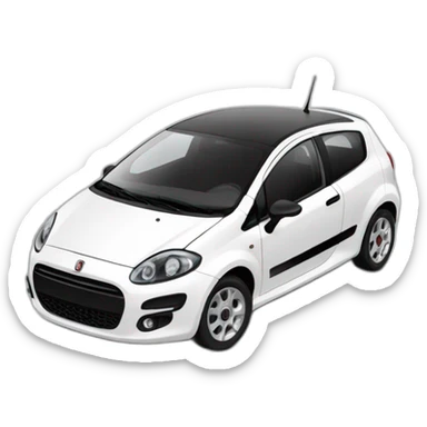 Fiat punto white sticker