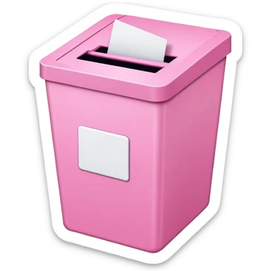 Pink pale ballot box  sticker