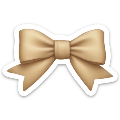Beige bow sticker