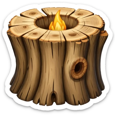 Madera cortada en tronco sticker