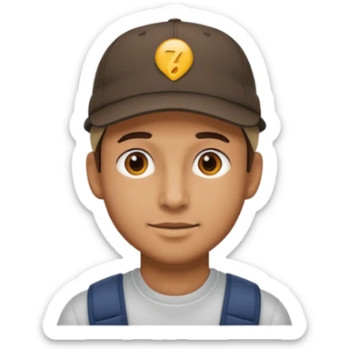 guy in a cap sticker