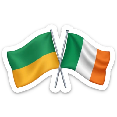 Nigerian flag and Ghanian flag together sticker
