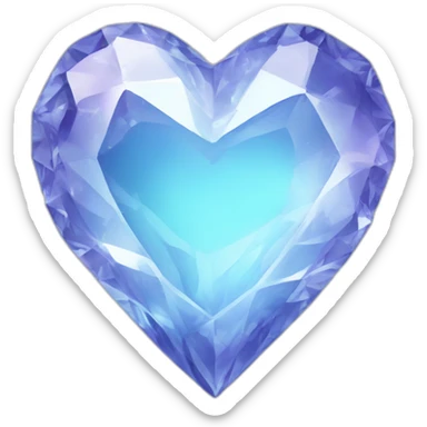 Crystal heart sticker