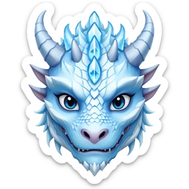 Female ice dragonborn  sticker