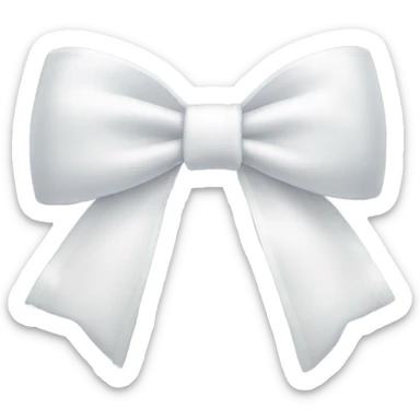 White bow sticker