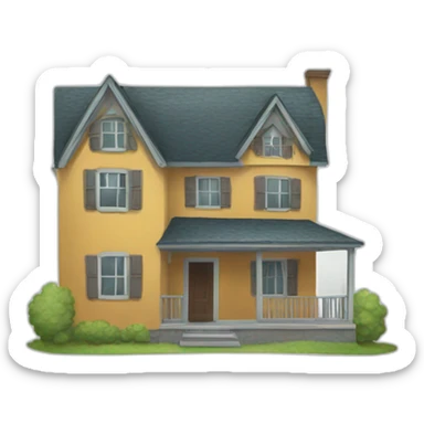 drawing of a house sticker