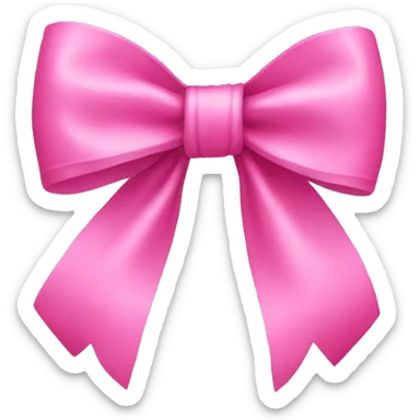 Pink bow sticker