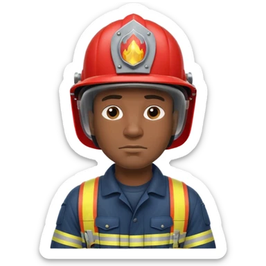 Black fireman sticker
