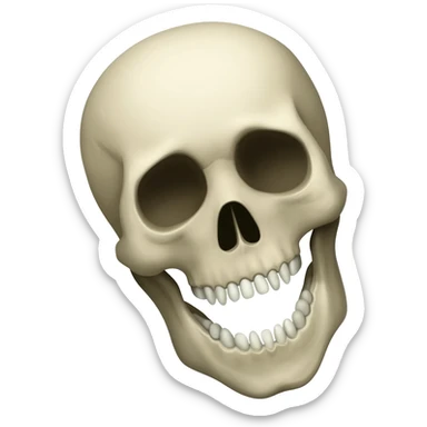 Laughing skull sticker