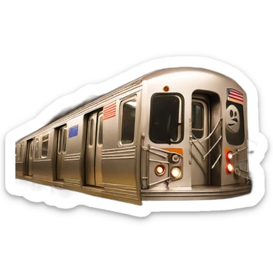 NYC subway train sticker