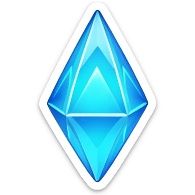 neon blue glowing plumbob sticker