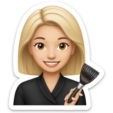 Salon owner a girl sticker