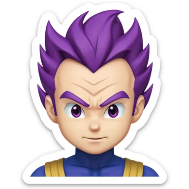 Vegeta ultra ego with purple hair sticker
