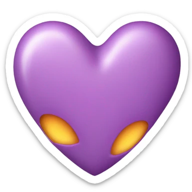 Light purple hearth double sticker