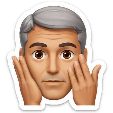 George clooney hand over his face sticker