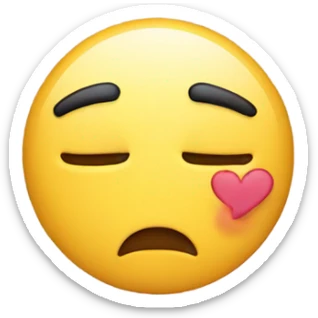 Face emoji winking blowing kiss sticker