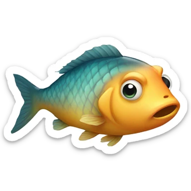 Fish having a fat sticker