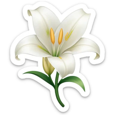 Easter lily flower sticker