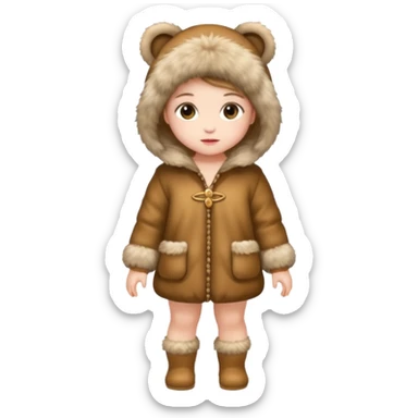a full body of baby girl wearing fur clothing



















 sticker