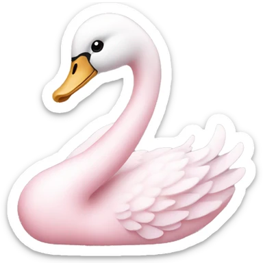 pastel pink swan sticker