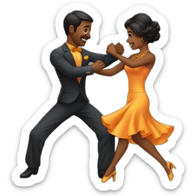 Pareja bailando tango sticker