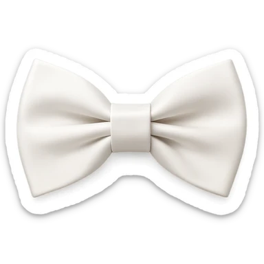white designer bow tie sticker
