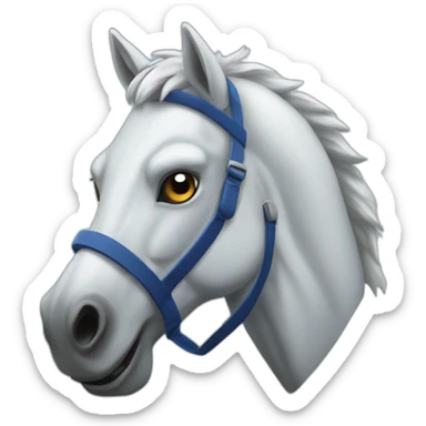 Ice hockey horse sticker