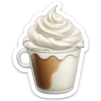 coffee with whipped cream  sticker