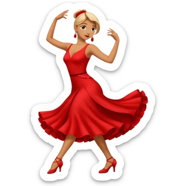 tango dancing woman emoji profile photo sticker