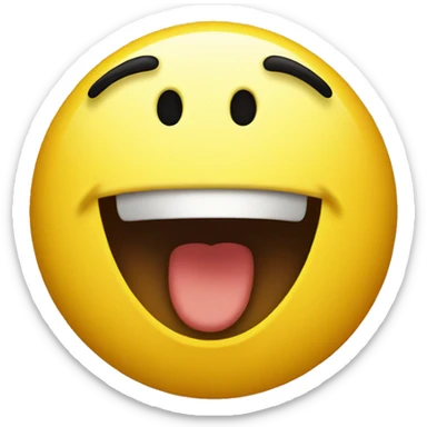 Excited yellow emoji sticker