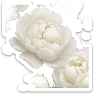 background composed of white peonies sticker