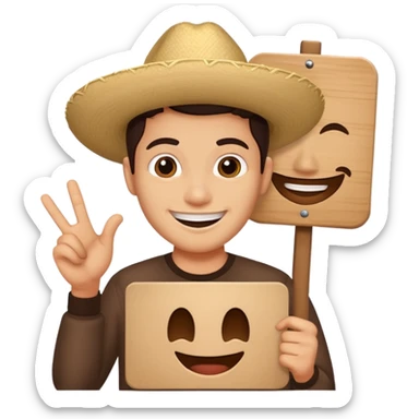 mexican holding sign that says: oh yeah buddy boy sticker