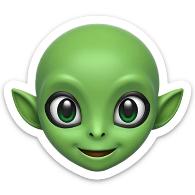 Alien x emoji sticker