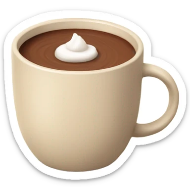 Hot chocolate in a beige mug  sticker