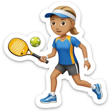 Me playing pickleball  sticker