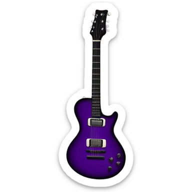 Black and dark purple guitar sticker