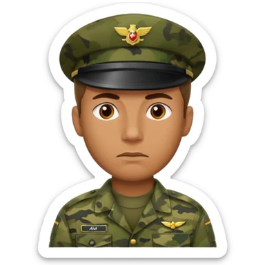 I want an emoji for a male filipino special action force officer camouflage uniform sticker
