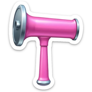 Pink big party hammer sticker